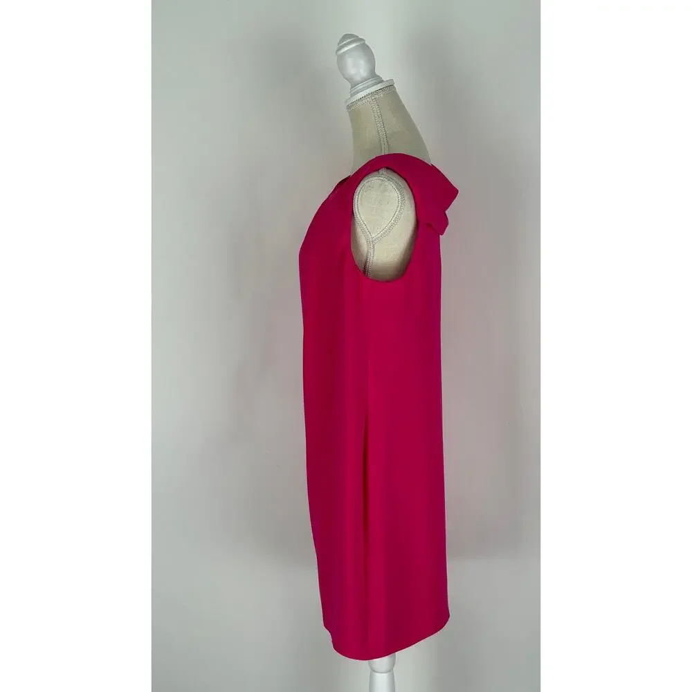 Trina Turk Womens Draped Back Dress Size 6 Faye Fuchsia Pink